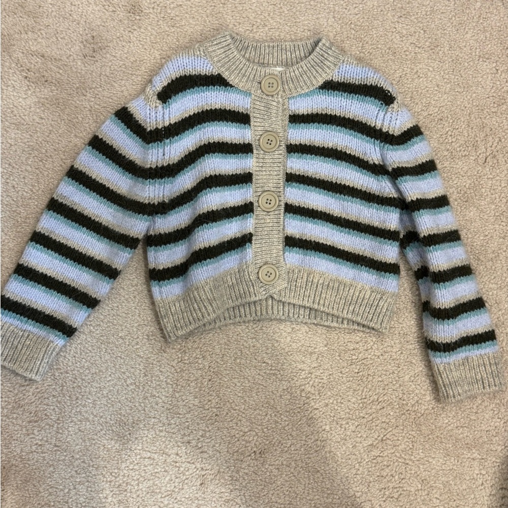 Zara Kids Striped Knit Cardigan | Size 6/7